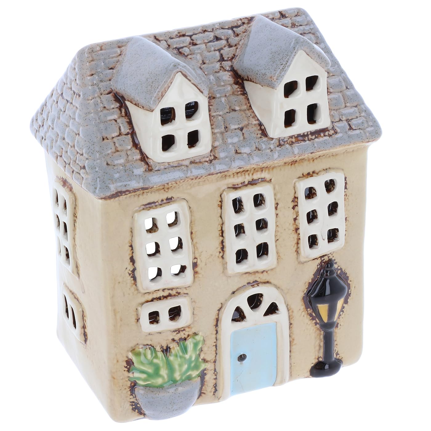Village Pottery Cream Garden House with Lantern Tealight Holder Boxed JD340292