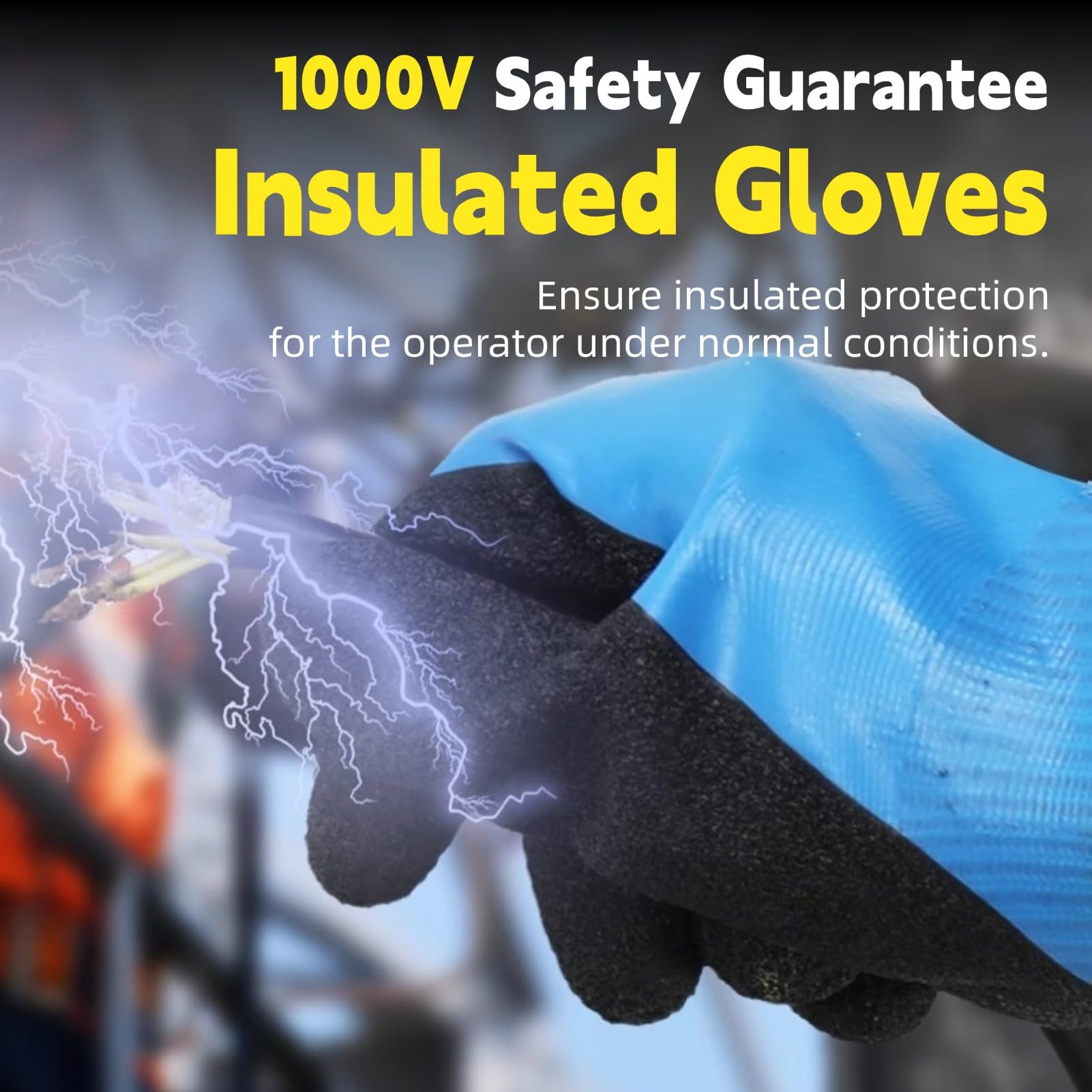 Gants De Travail Isolants Résistants à Une Tension De 1000 V Gants Isolants Electriques A 360 Pour Electricien 99020595