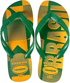 Chinelo Havaianas Masculino Top Vai Brasil Original Verde e Amarelo Conforto Torcedor