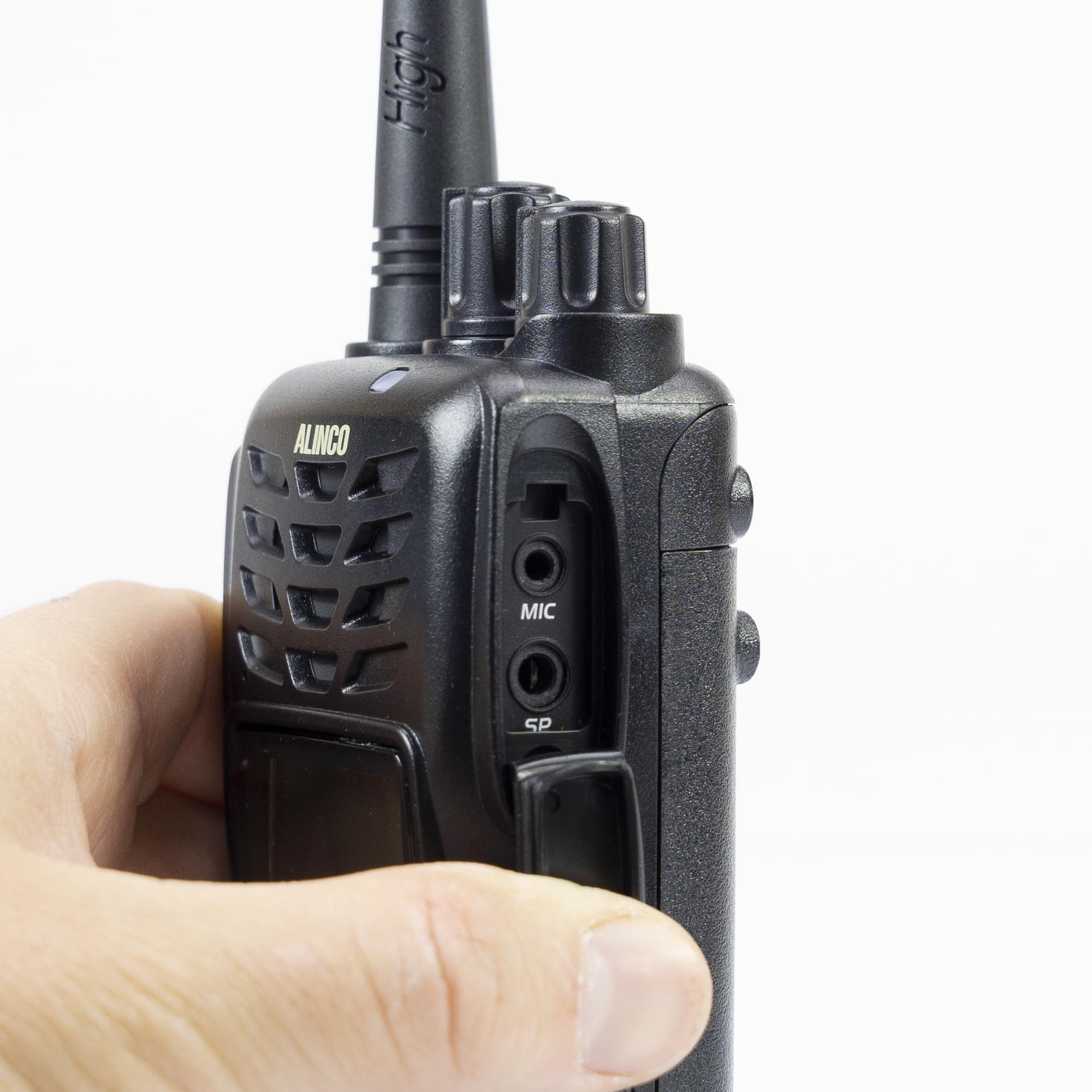 Kit de estación de Radio portátil VHF/UHF PNI Alinco DJ-500-E Potencia Ajustable, 200 Canales, 1500 mAh, Talk Around, VOX, Tot, CTCSS, DCS, Radio FM + Sticky Pad Azul de Regalo