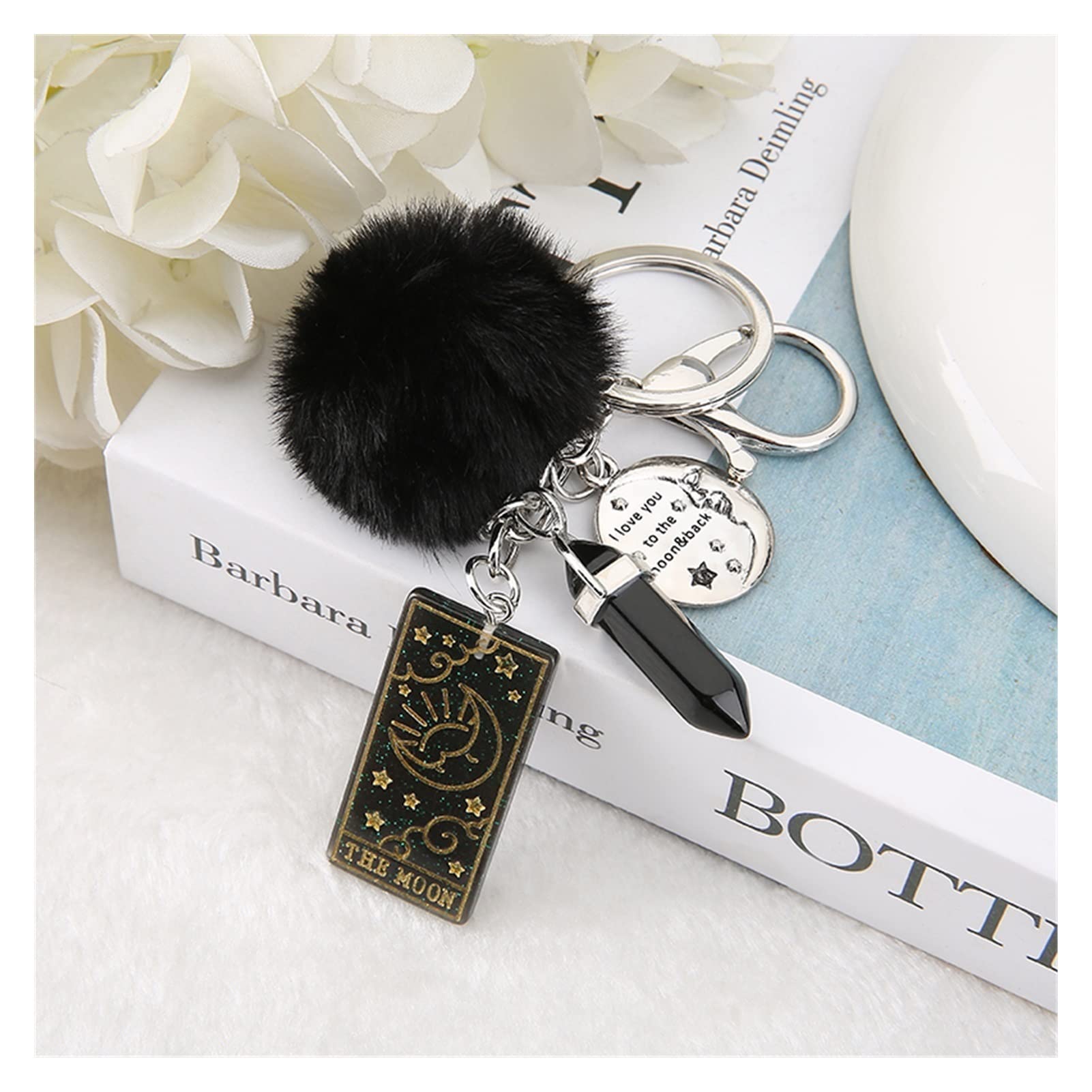 Petits accessoires clé lune en résine idée cadeau originale mixte