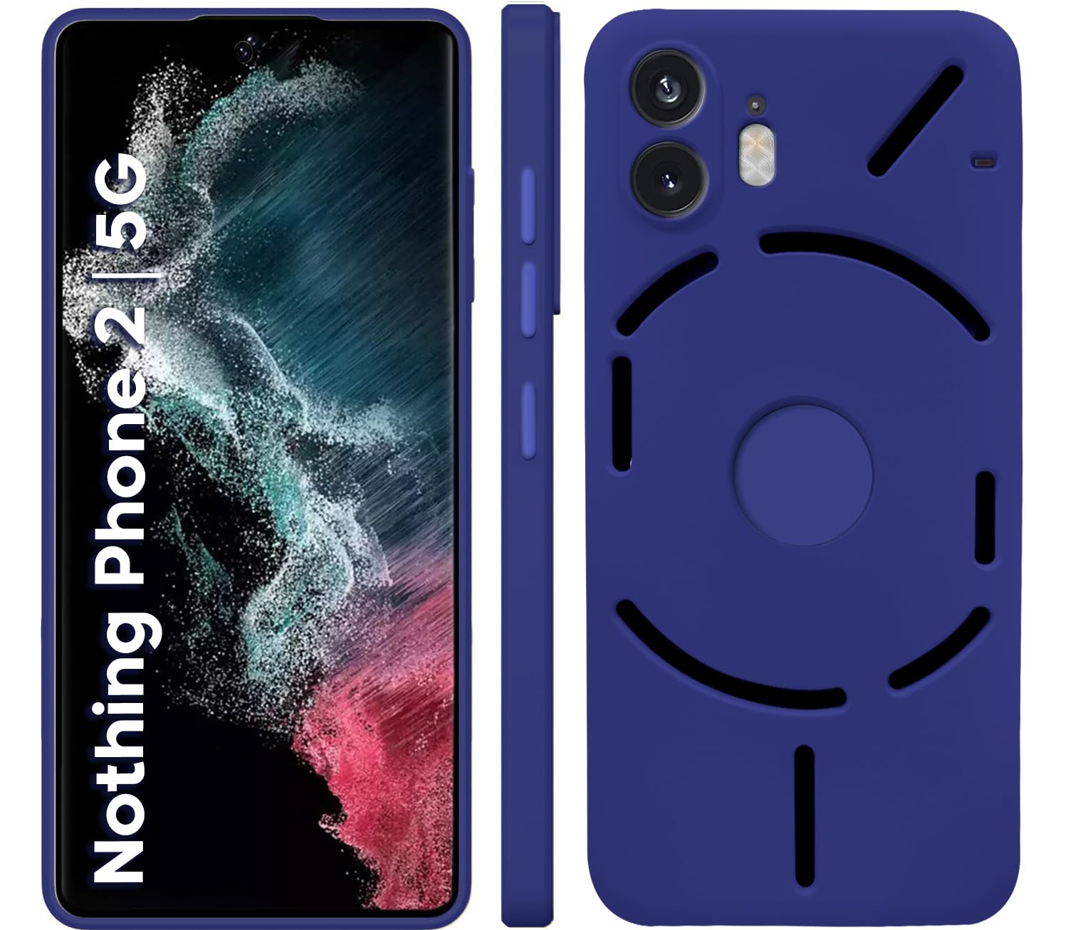 TRUEUPGRADE Liquid Silicone Designed Back Case Cover for Nothing Phone 2 5G | Microfiber Inside | Bumper Back Cover Case for Nothing Phone 2 5G - Blue (B0CKFDLTRB) Amazon Price History, Amazon Price Tracker