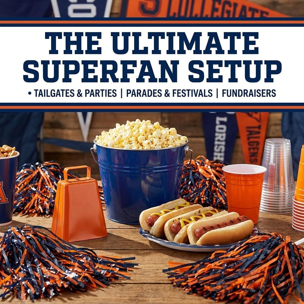 Anderson's Premium Two-Color School Spirit Shakers, Cheerleader Pom Poms, Sports Fan, Football, Basketball, Homecoming, Squad, Team, Party, Dance Club, Performance, Celebrations image 2