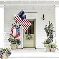 Vista 7 de ZMTECH Flag Pole - Upgraded Bracket, 6 FT Stainless Steel Flag Poles for Outside House, Residential or Commerical, Tangle Free Flag Pole Kit for