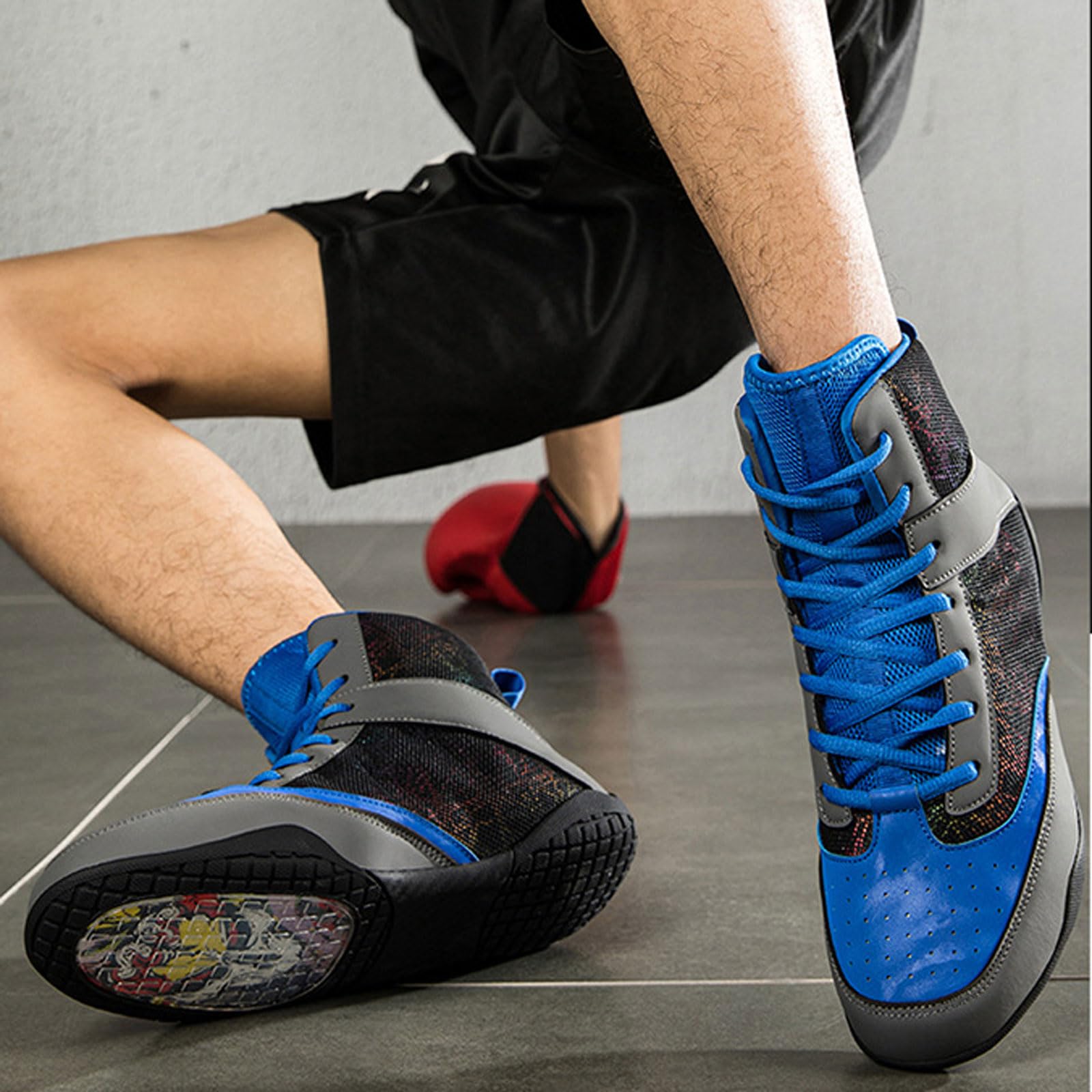 Buty zapaśnicze Lekkie antypoślizgowe buty treningowe do walki fitness. Buty bokserskie. Do treningu walki ćwiczeń fitness Muay Thai sztuki walki