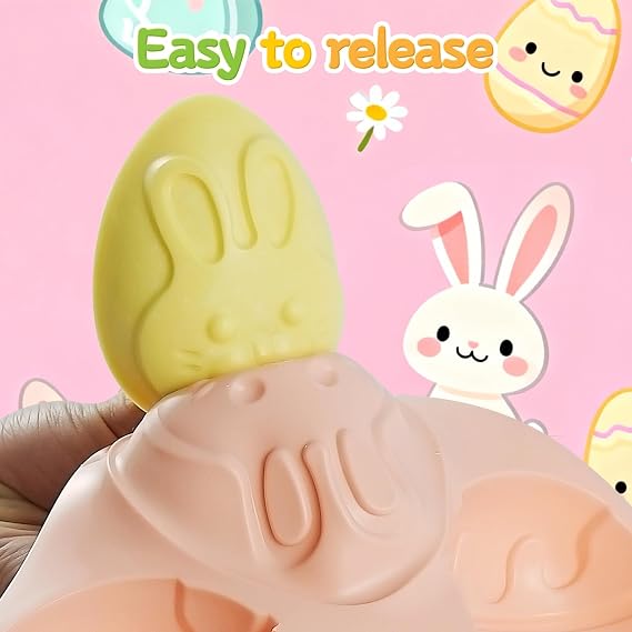 3Pack Easter Chocolate Mold,6 Cavity Easter Eggs Silicone Mold, Non-Stick Egg Baking Mold Tray,Egg Shaped Molds (Easter Eggs Mold)