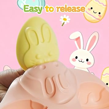 3Pack Easter Chocolate Mold,6 Cavity Easter Eggs Silicone Mold, Non-Stick Egg Baking Mold Tray,Egg Shaped Molds (Easter Eggs Mold)