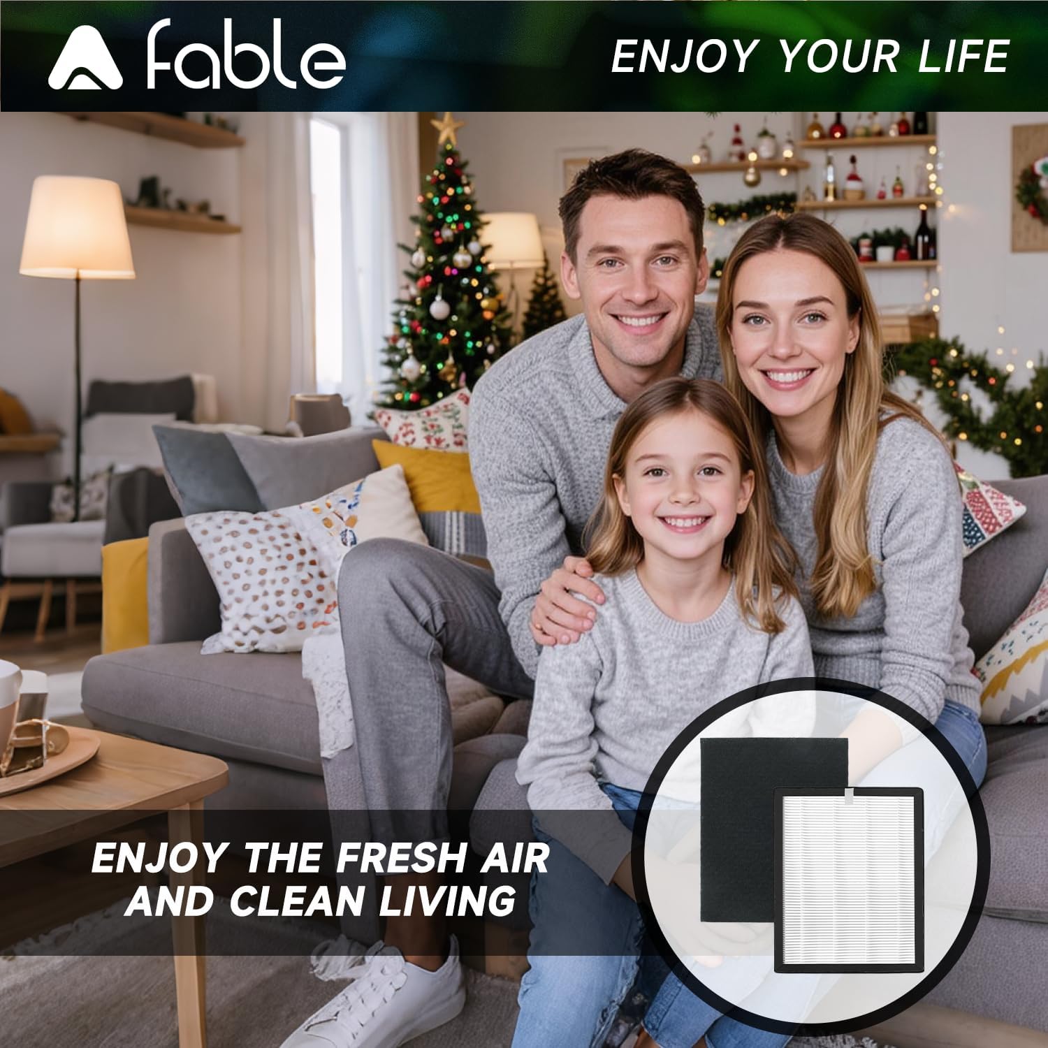 A Fable ProHEPA 9000 Replacement Filters 3 Pack Including 6 Carbon Pre Filters Compatible with Veva Pro 9000 Air Purifiers - Image 6