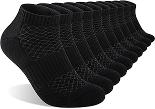 Mens 100% Cotton Cushioned Ankel Socks, Athletic Performance Running Moisture Wicking Breathable socks