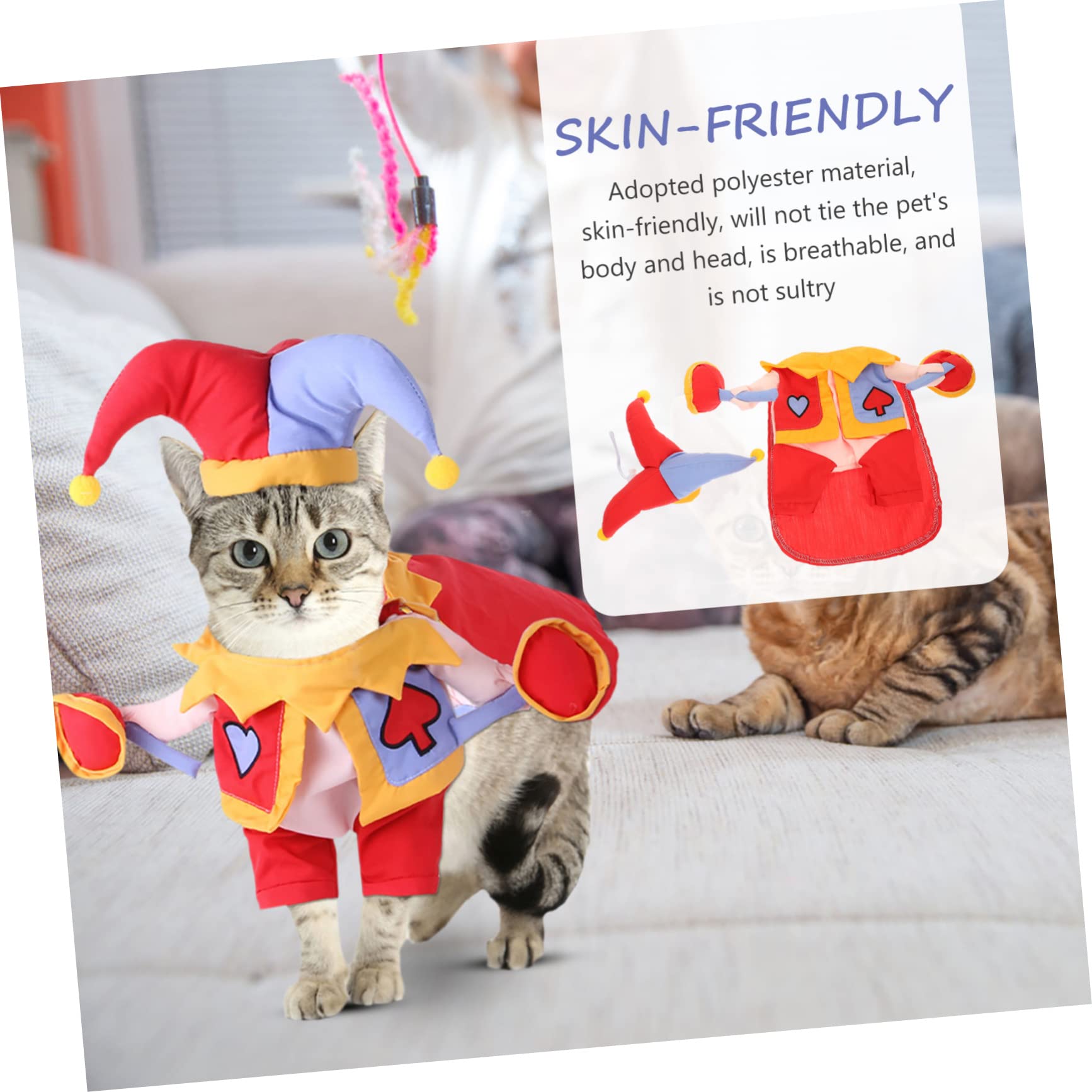 Happyyami 2sets Costume Per Animali Domestici Cartone Cappello Decorativo Per Cani e Gatti Abbigliamento Cosplay Resistente Per Feste e Eventi Completo Per Cuccioli e Gattini