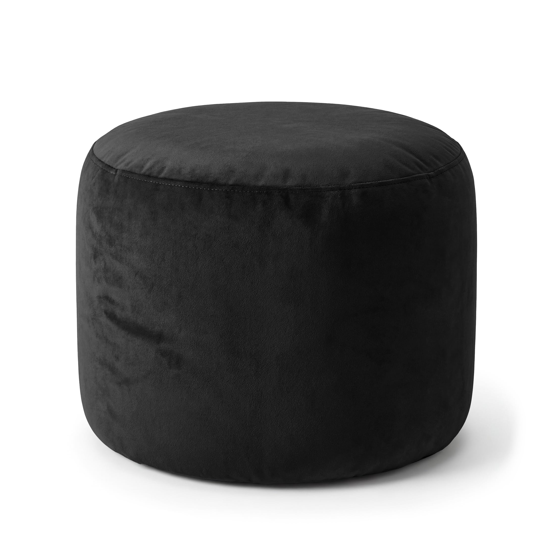Allbag Pufa Okrągła Velvet 240 g/m² Podnóżek Różne Kolory (Czarny)