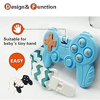 Vista 4 de Cool Remote Game Control Teething Toy for Babies 0-6 6-12 Months,Game Controller Teether for Gamer Parents,Baby's First Valentines Day