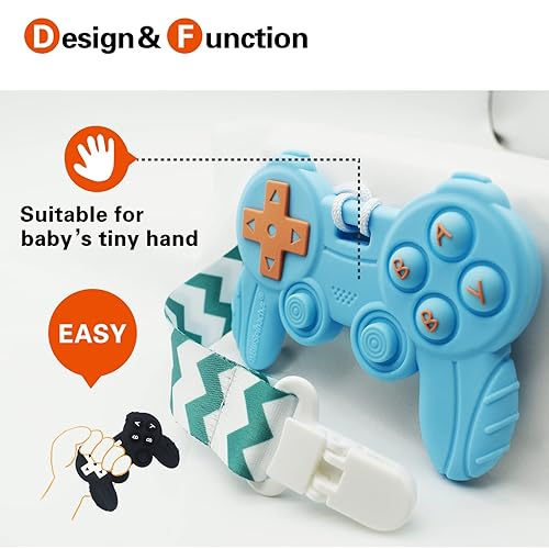 Miniatura 4 de Juguete de dentición con control remoto para bebés de 0 a 6 a 12 meses, controlador de juego para padres jugadores, regalos para el primer día de