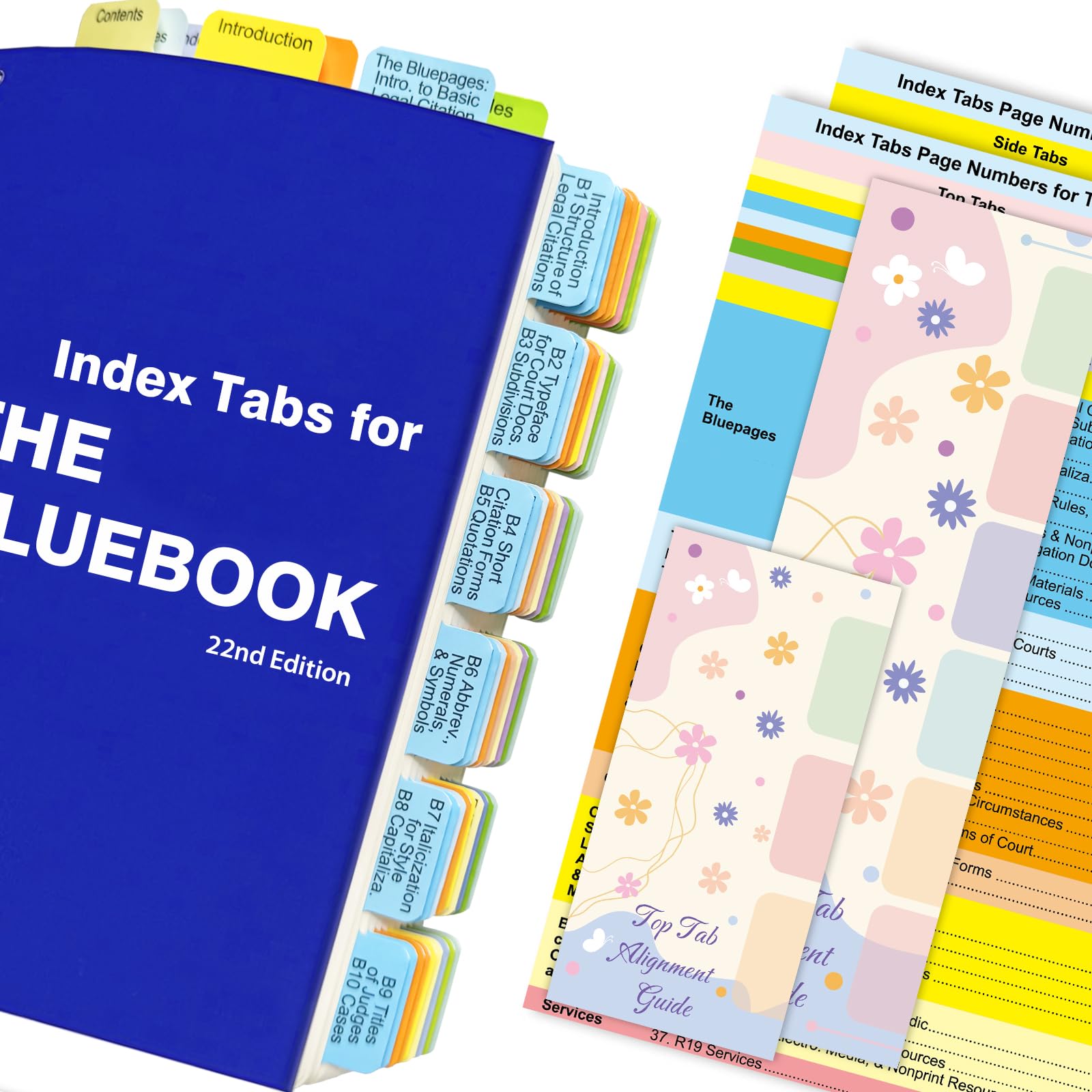 Onglets Bluebook 22nd Edition index livre code couleur 90 - 8