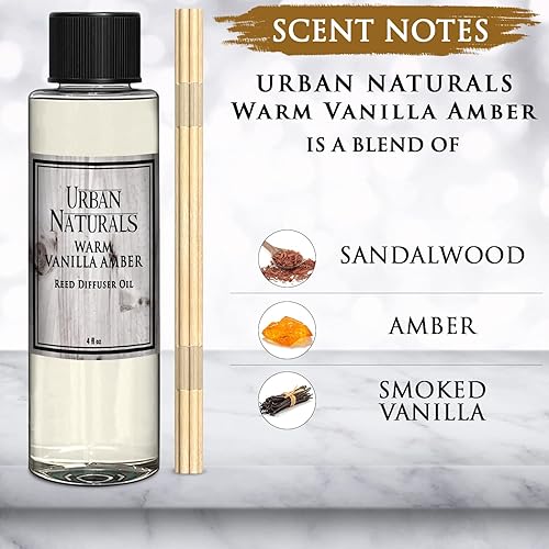 Miniatura 173 de Urban Naturals Reed Diffuser Oil Refill Ocean Mist Sea Salt with Salt Spray, Violet Leaf, Sea Grass, Driftwood 8 oz + Free Reed Sticks, Made in The