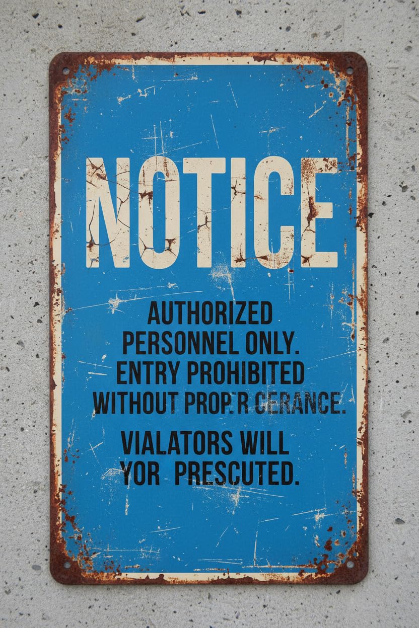 Wall Decor Notice By Entering This Property You Assume All Risk And Liability Owner Not Responsible For Injuries Accidents And Or Death Sign. 8x12Inch Metal Vintage Signs Aluminum Plates Printed