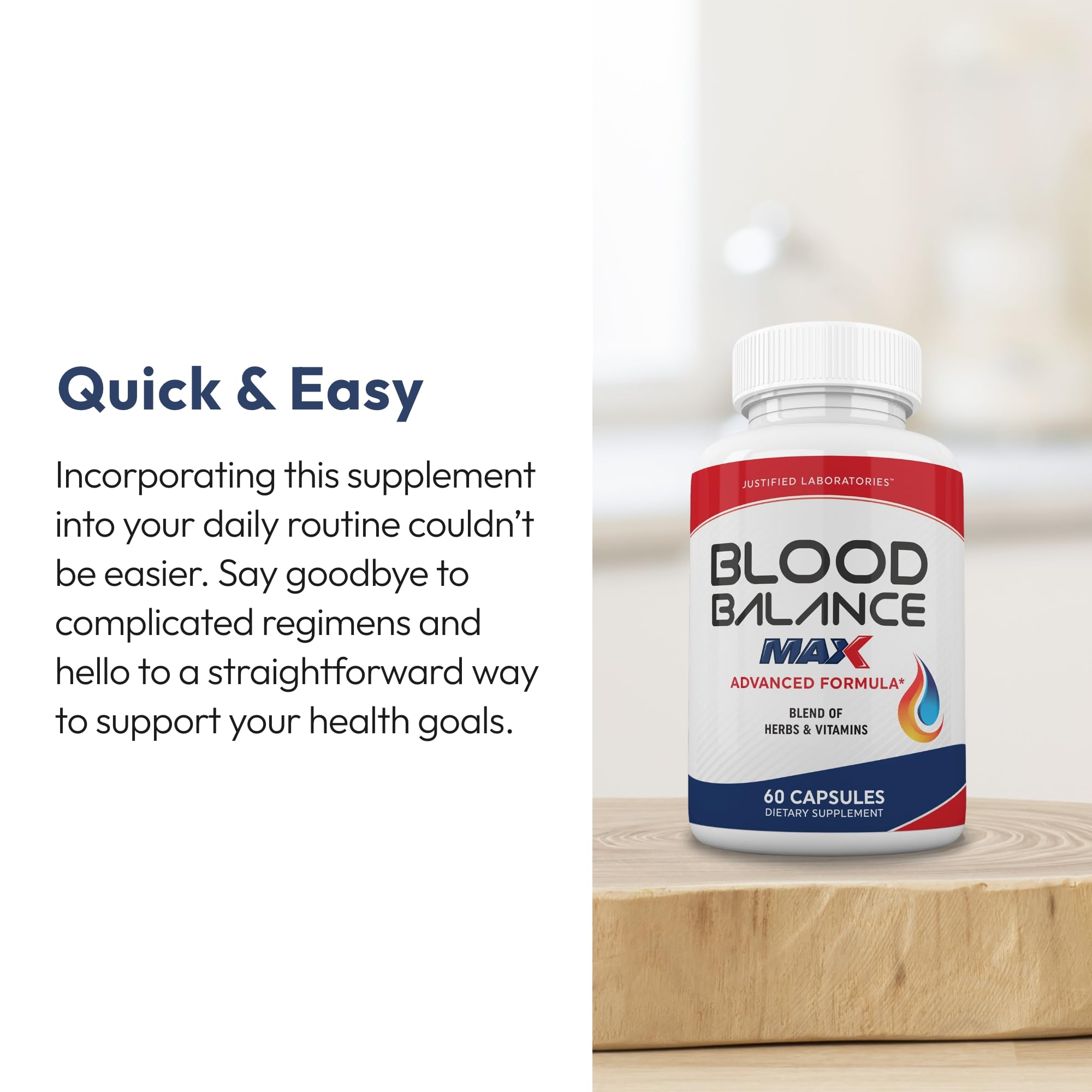 Justified Laboratories Blood Balance Max - 60 Capsules - Advanced Circulatory Support Formula with a Blend of Herbs & Vitamins - 30 Servings — Amazon image 4