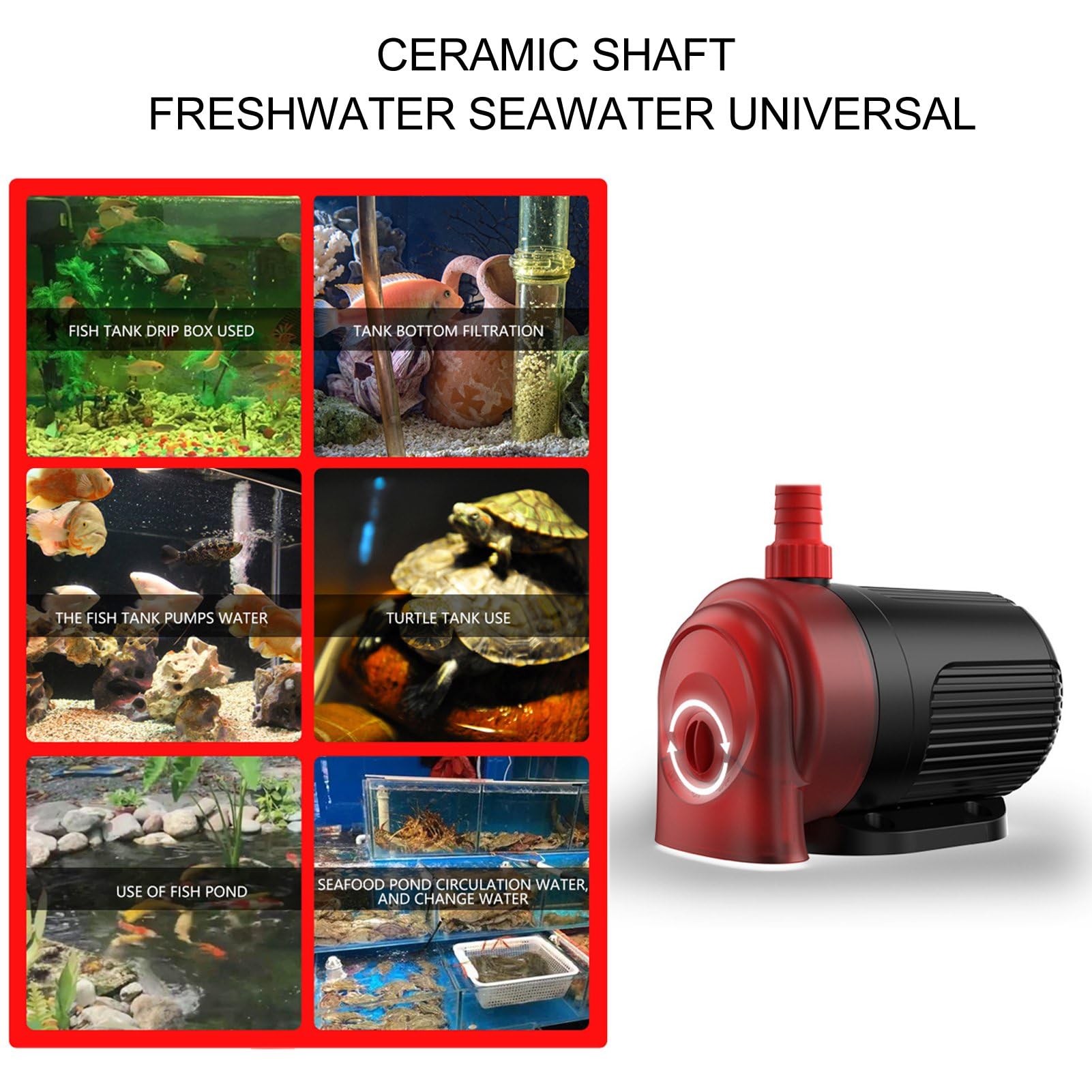 Bomba Sumergible para Acuario, Bomba de Agua Profesional de Doble Uso con Circulación Eficiente y Silenciosa para Filtro de Acuario, Bomba de Agua para Peces, Bomba de (Enchufe