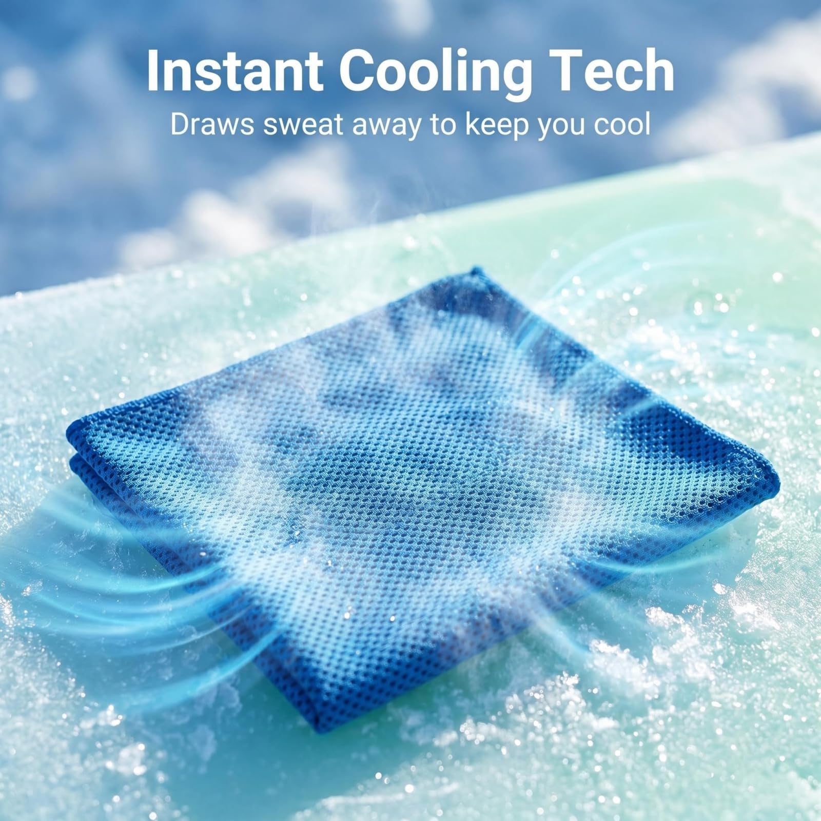 Ręczniki chłodzące 30 x 100 cm, Instant Cold Microfiber Ice Towel Soft Breathable Neck Wrap, wielokrotnego użytku w przenośnej butelce, do jogi, sportu, biegania, na kemping, do treningu (8 szt.)