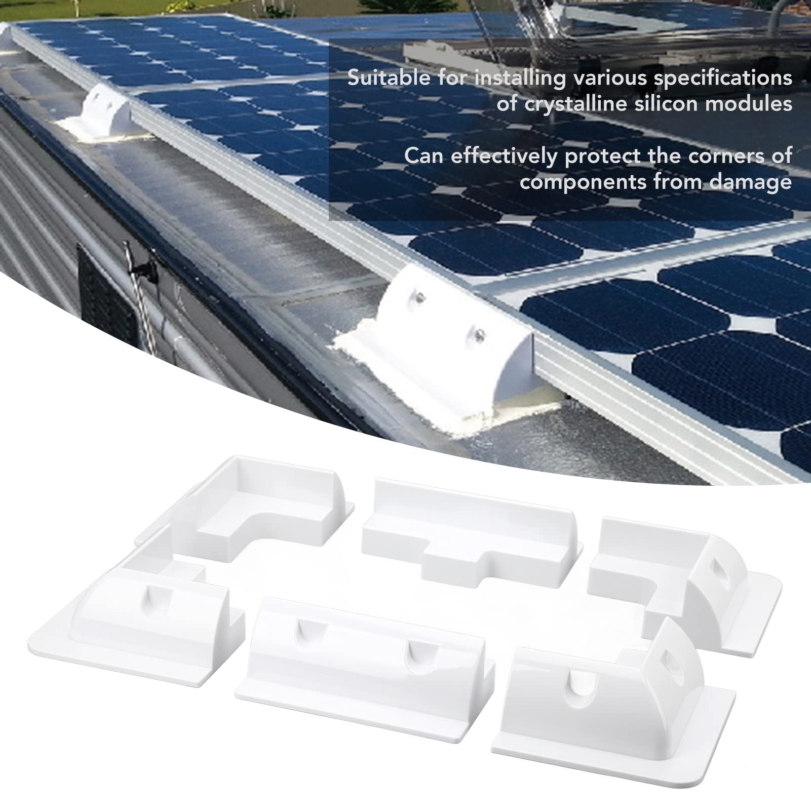 Kit Montaggio Pannelli Solari OBLLAR - Supporto Angolare Per Tetto Senza Foratura - Per Camper E Caravan