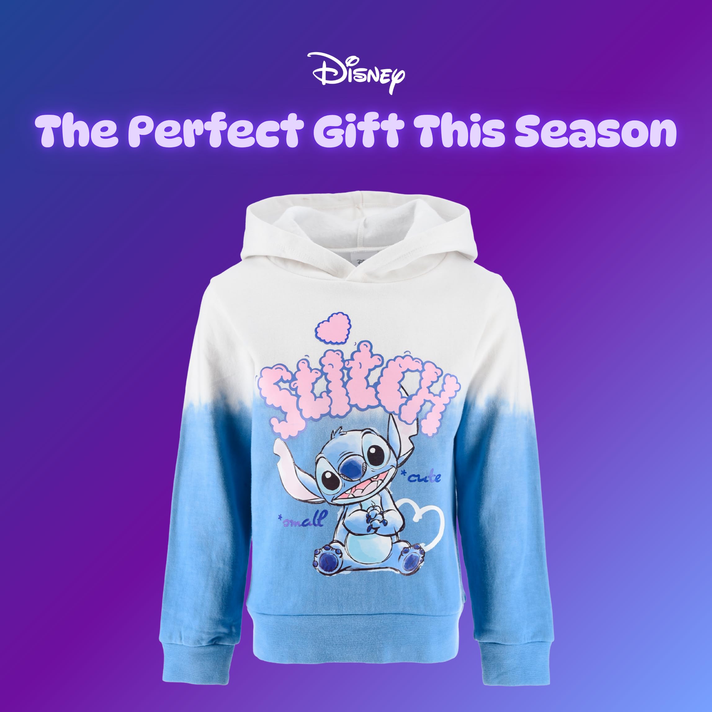 Disney Stitch Sudadera con Capucha para Niñas Tallas 3-8 Años