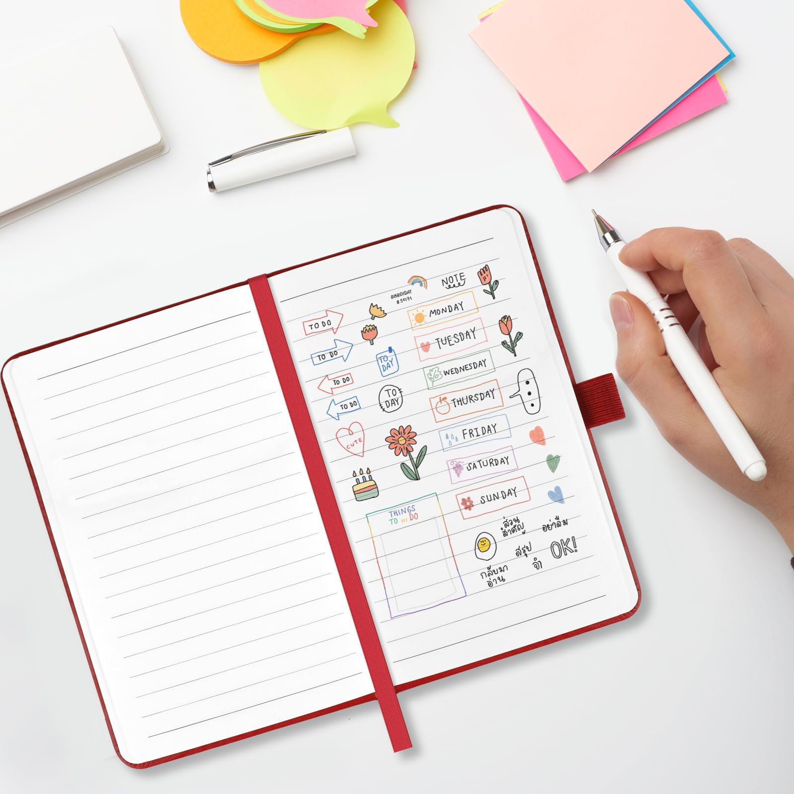 62 Pack Pocket Notebook With Pens 3.7 X 5.4 Inches 160 Pages Small