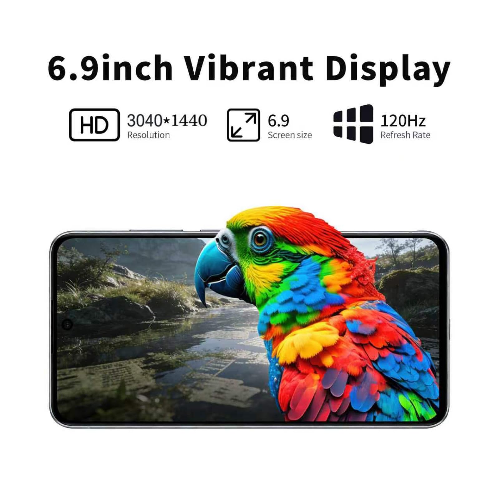 S25 Ultra Cell Phone,16GB+512GB Android 16.0 Unlocked Phone,7000mAh Battery,68+108MP Camera Smartphone,Dual SIM Cards/Face Unlock/GPS.(Blue) — view 2