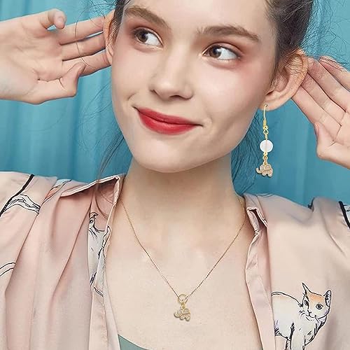 Miniatura 7 de DanLingJewelry 20 dijes de elefante de color aleatorio, dijes de piedra de circonita cúbica micro pavé para hacer joyas, 0.394 x 0.433 in