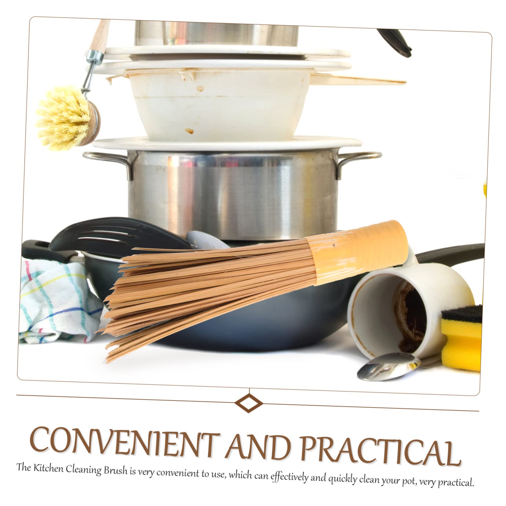 Anneome 3 Piezas Cepillo de Limpieza de Cocina Cepillo Multi Funcional para Olla y Wok para Platos y Sartenes Diseño Duradero y para Manchas Difíciles