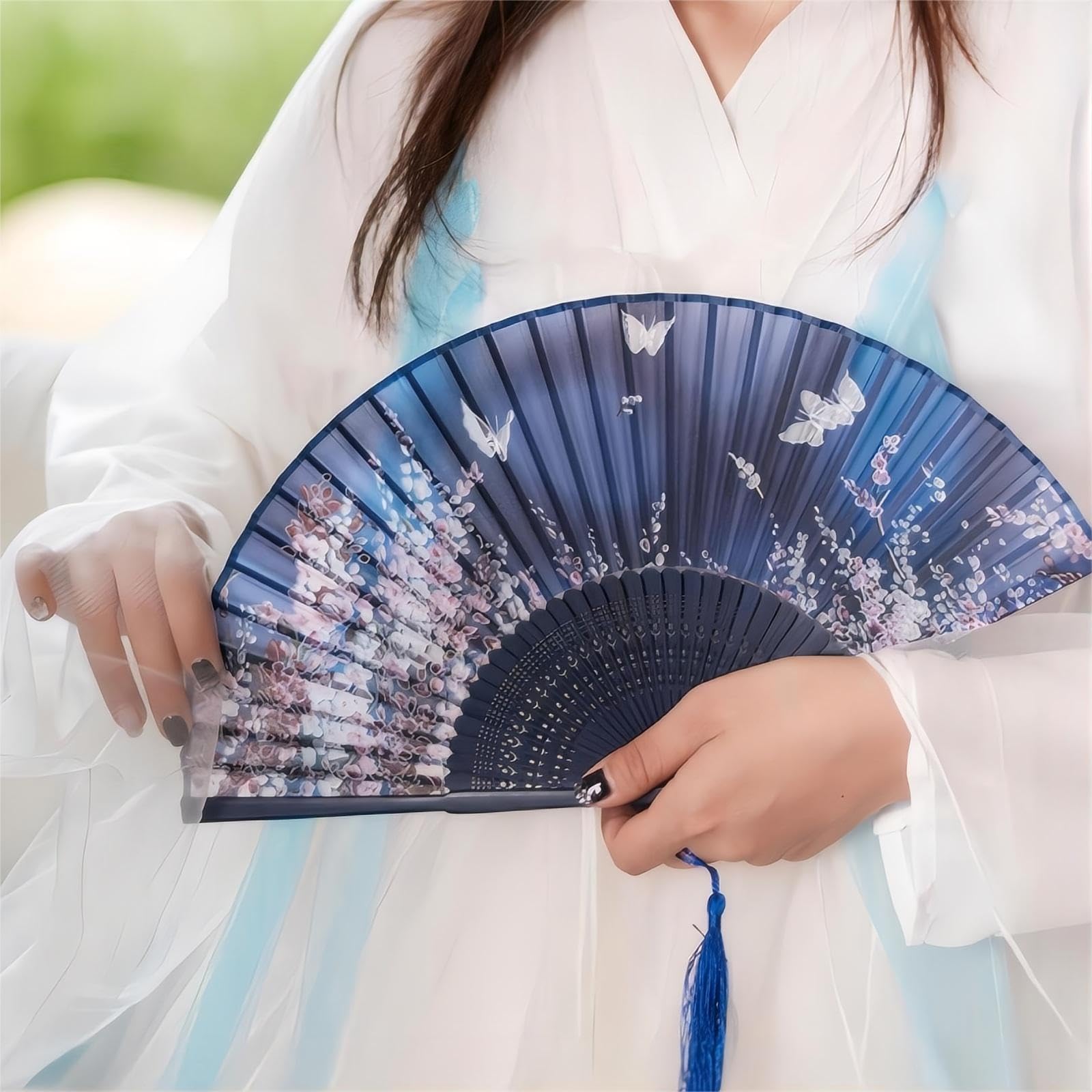 Handheld Fan WQJNWEQ s Silk Bamboo Folding Fans Handheld Folded Fan For ...