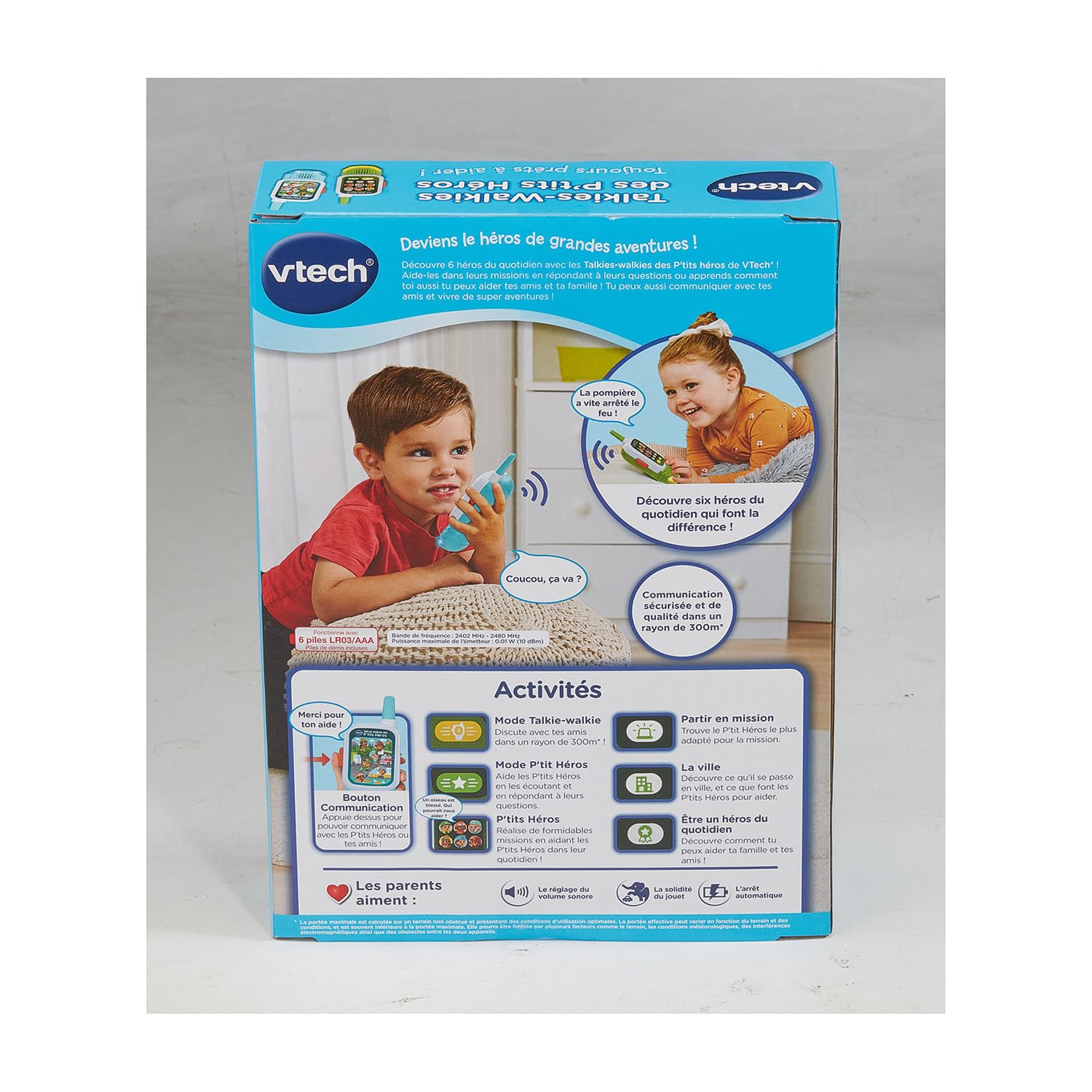 VTech - Talkies-Walkies des P'tits Héros - Jeu de Rôle et Missions à Partager - Talkie Walkie Enfants, Communication Sécurisée avec Portée de 300 Mètres - Cadeau Enfant Dès 3 Ans - Contenu en Français
