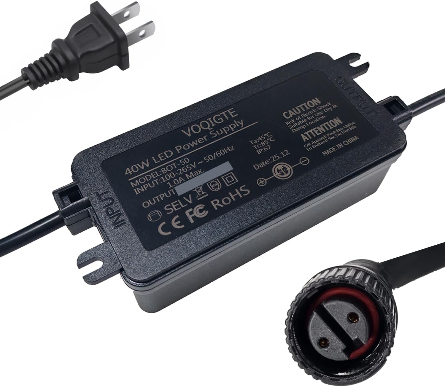 24V 40W Replacement Power Supply Compatible with Philips Hue Outdoor Low Voltage Philips Hue Lily Outdoor Smart Spotlight Lily XL LED Walkway Lights Weatherproof Charger AC Adapter Mains PSU