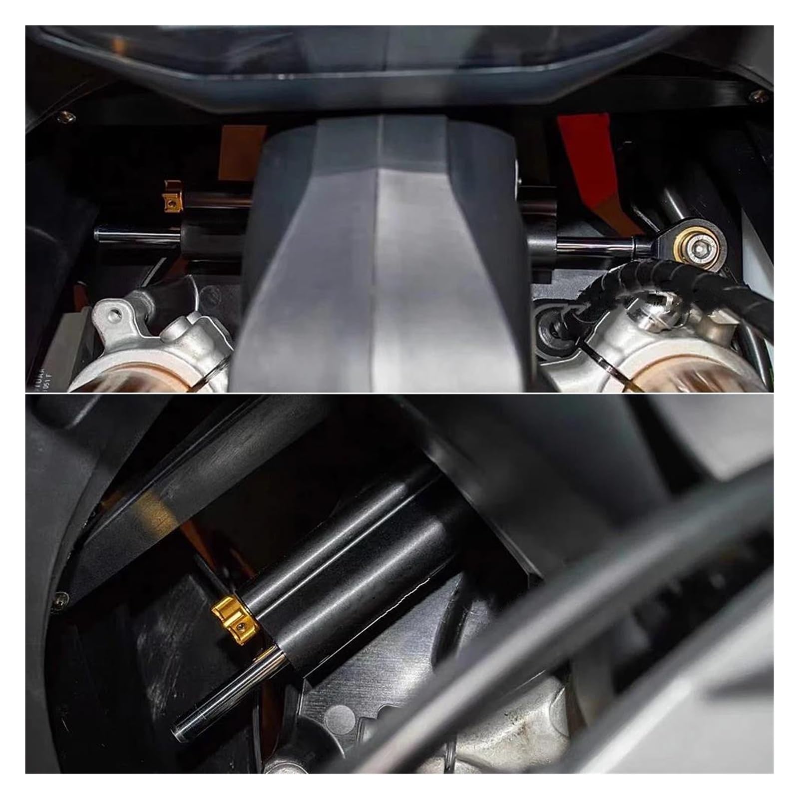 Ammortizzatore Sterzo Stabilizzatore Per Aprilia RS-660 RS660 2021-2023 Moto Lineare Invertito Sicurezza Con Controllo Regolabile Ammortizzatore Motocicletta Ammortizzatori Lineari(SET 11)