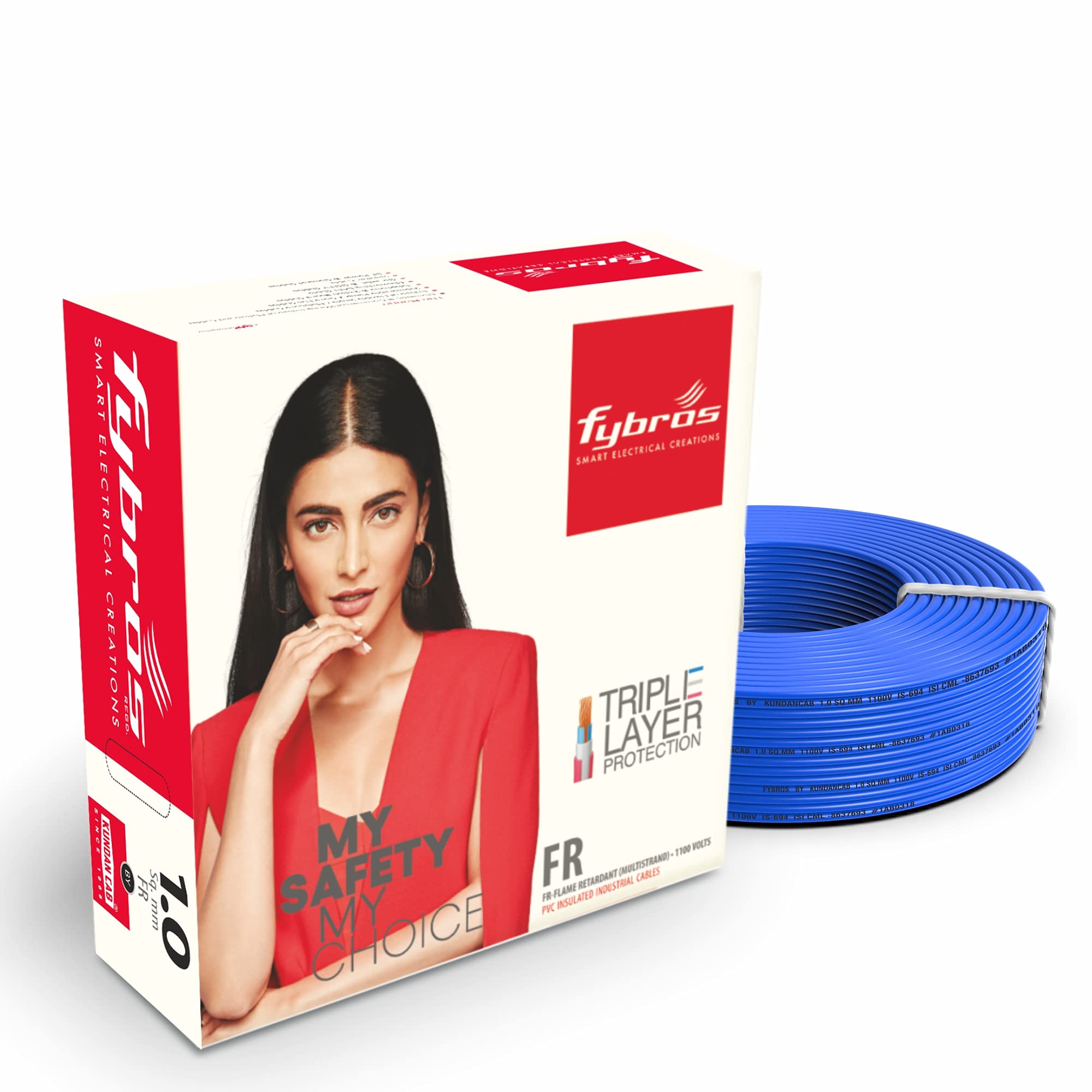 FR Yellow PVC Wire - 45m, 1 Sq Mm Copper -21
