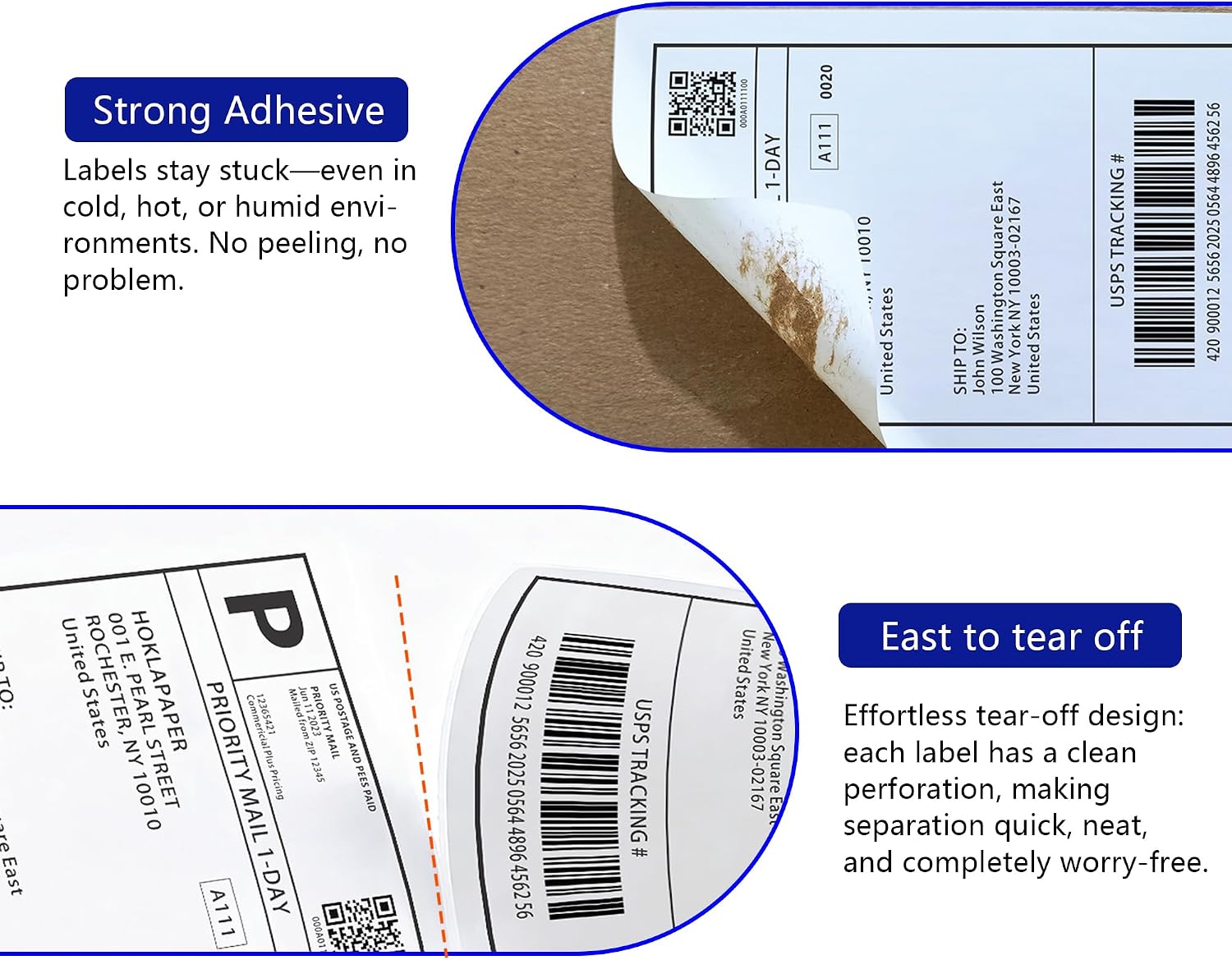 4x6 Shipping Labels, 500 Fanfold Direct Thermal Labels, Commercial Grade image 3