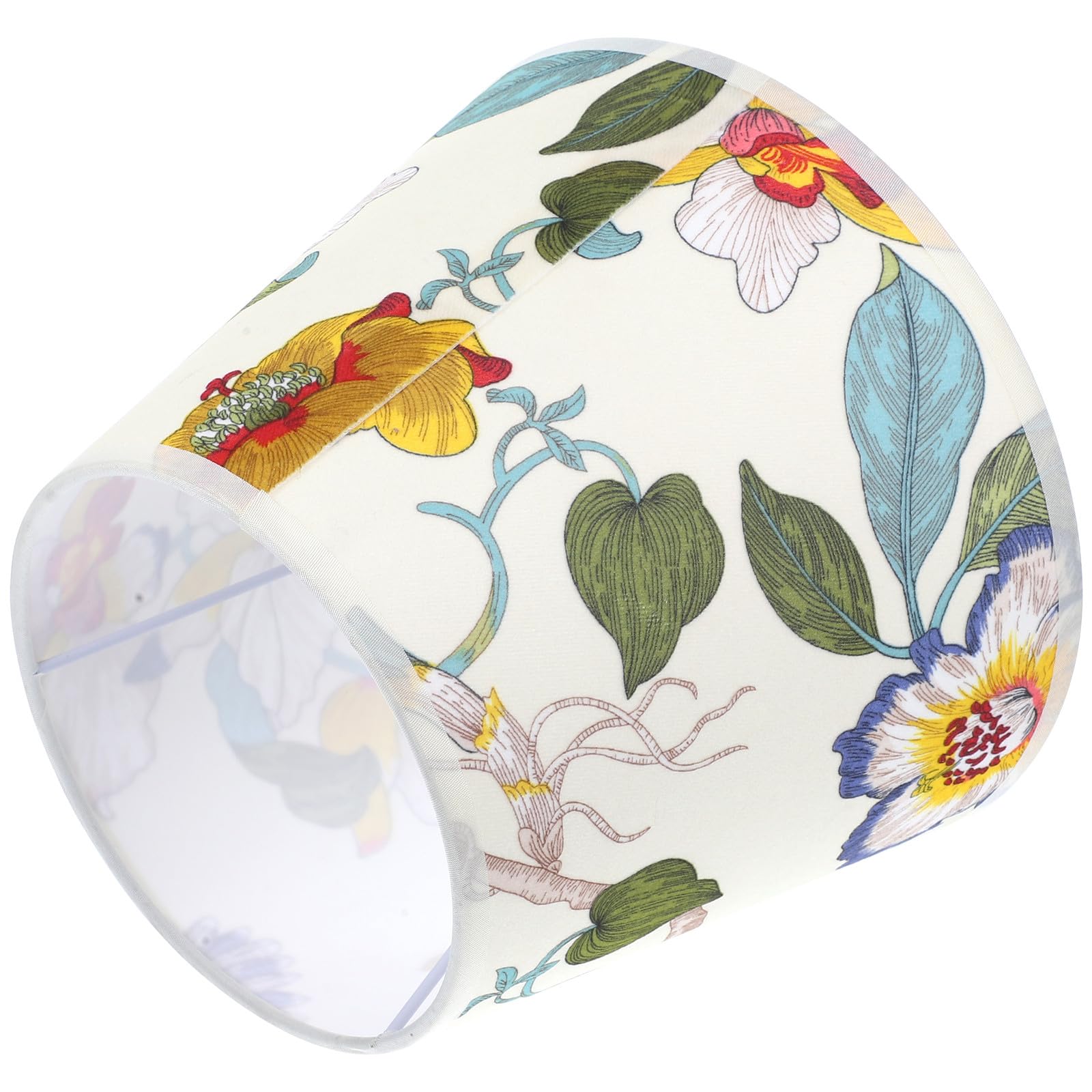 Stofflampenschirm mit Blumenmuster für E27, Tischlampe, Klassisch