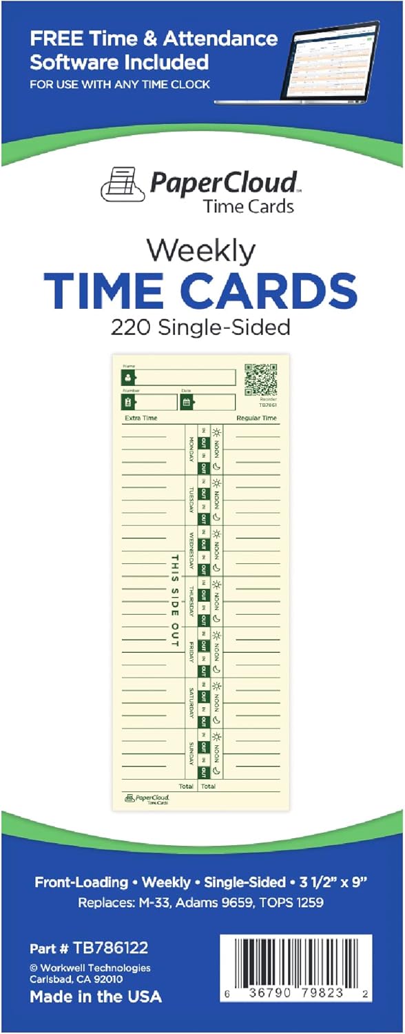 Grozziie パンチカード式出勤管理機 – 小規模ビジネス向けタイム