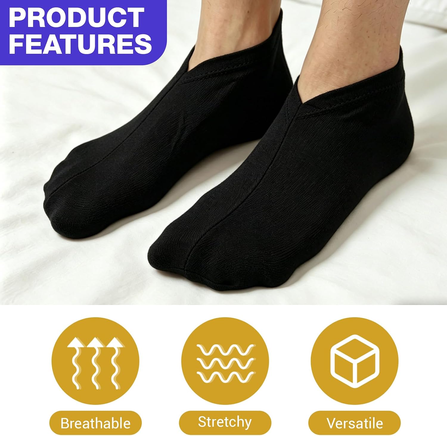 1 Pair Black Sleeping Overnight Socks Gloves Touch Screen Moisturizing Gloves Cotton Moisturizing Socks Gloves for Women Girls Dry Feet Hands Healing Repairing Softening (Black)
