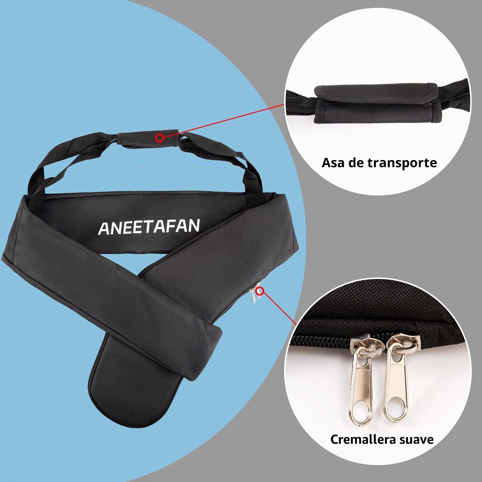 Bolsa para Palos de Hockey Portátil Con Correa para el Hombro - para Hombres, Mujeres y Adultos - Accesorios y Regalos