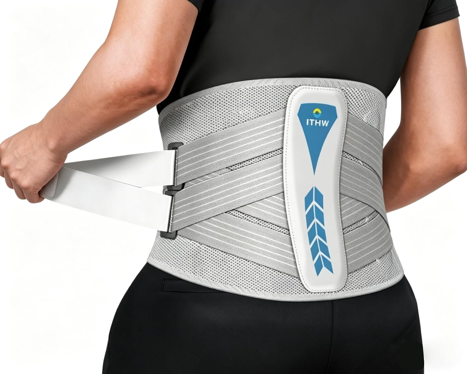 Back Brace for Lower Back Pain Women | Bionic Support System, Adjustable Knitted Lumbar Support Belt | Breathable Mesh with Lumbar Pad | Relief for Herniated Disc, Sciatica, Scoliosis (Medium)