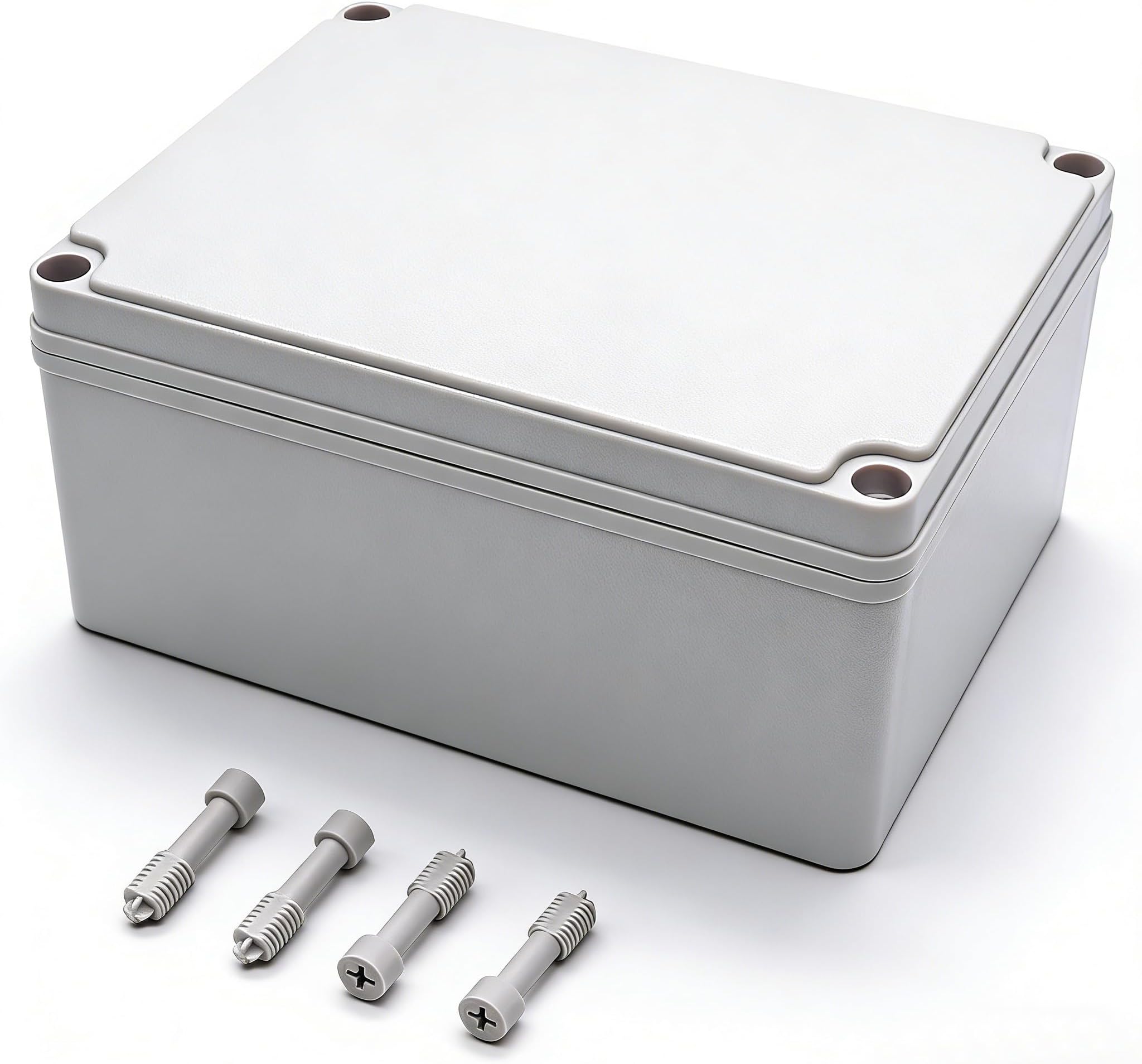Twidec/Waterproof Dustproof IP67 Junction Box ABS Plastic Electrical Project Box DIY Case Enclosure Gray 8"x 6"x 4"(200 x 150 x 100 mm)