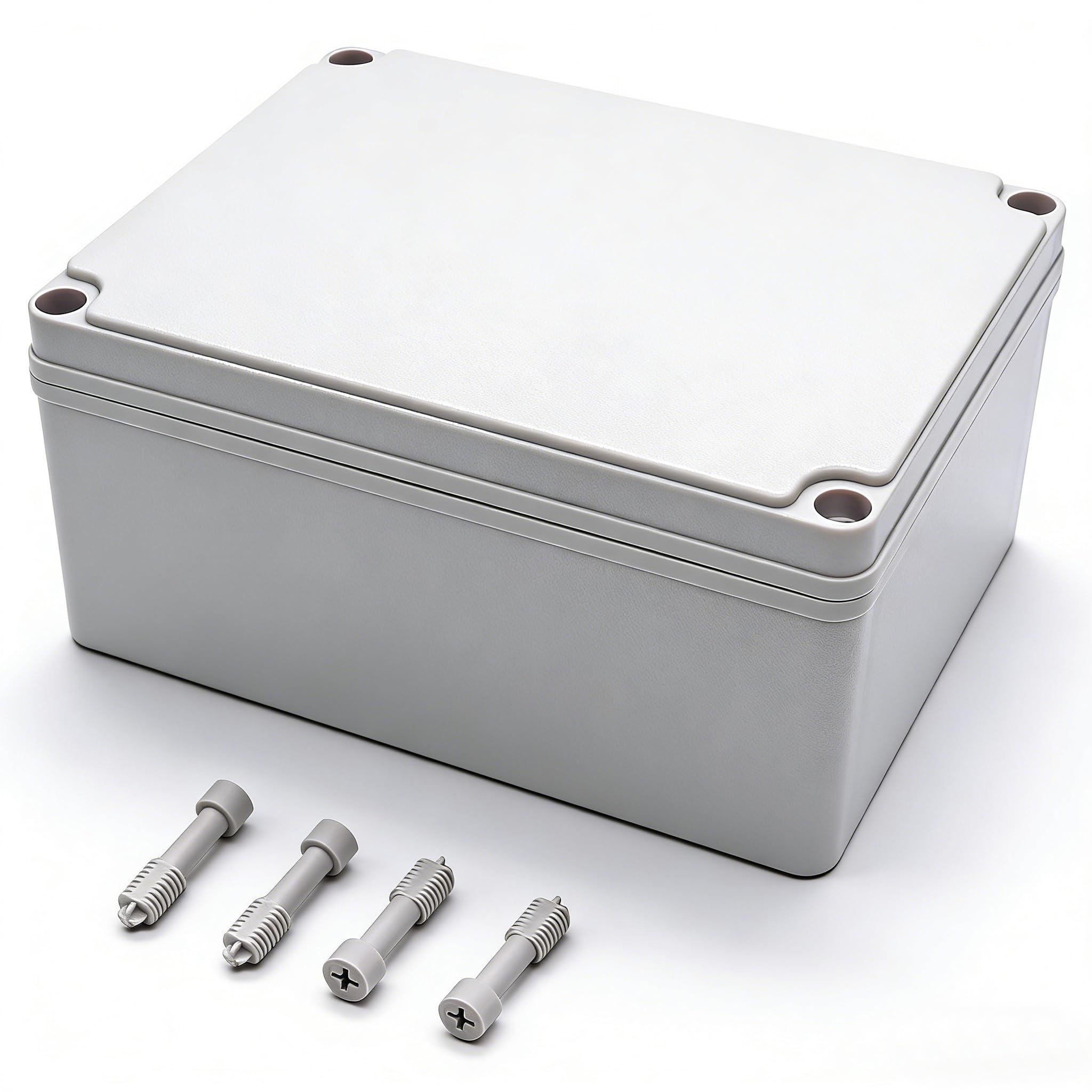 Twidec/Waterproof Dustproof IP67 Junction Box ABS Plastic Electrical Project Box DIY Case Enclosure Gray 8"x 6"x 4"(200 x 150 x 100 mm)