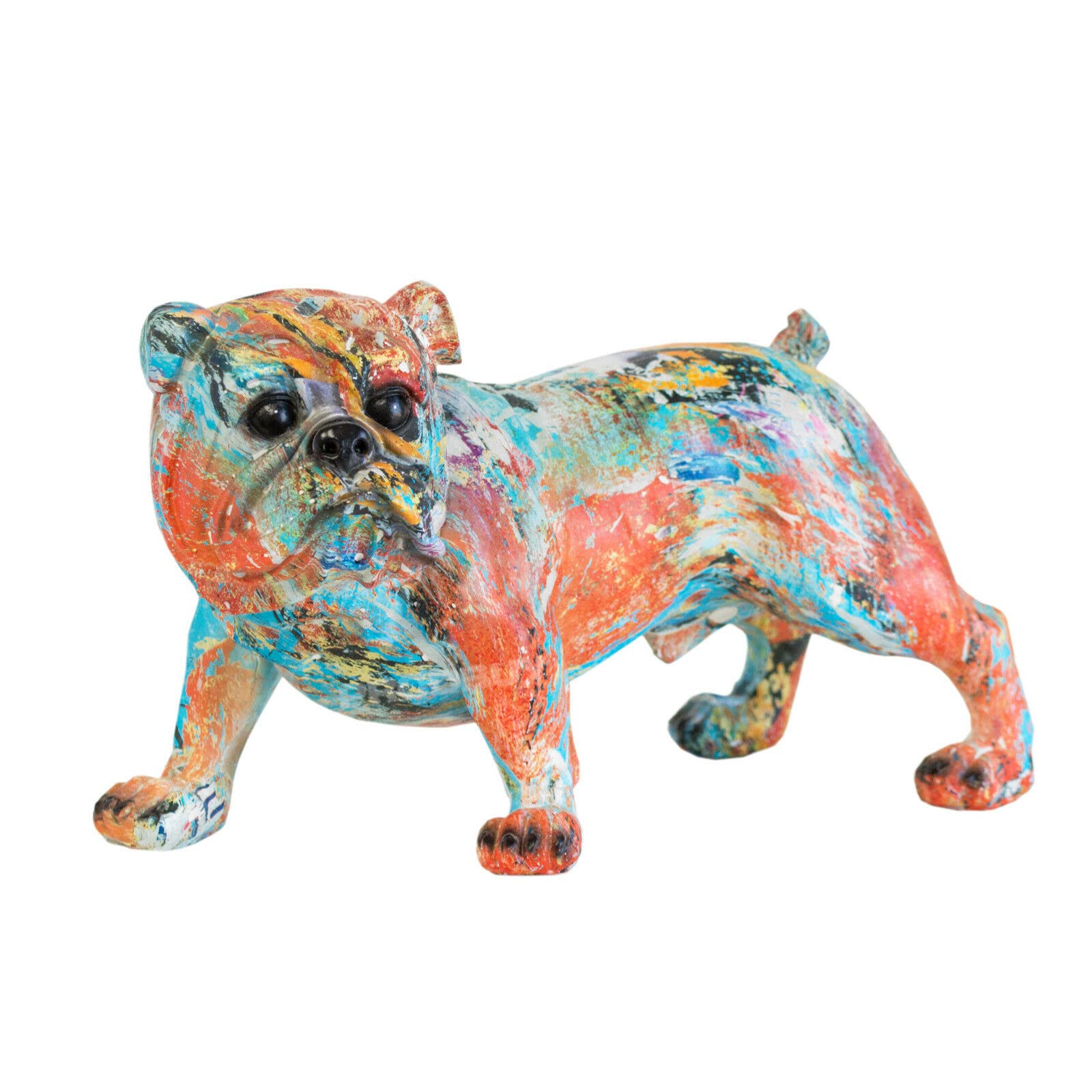 Prodbuy Vintage Multi-Coloured English Bulldog Ornament Figurine Sculpture British Gift