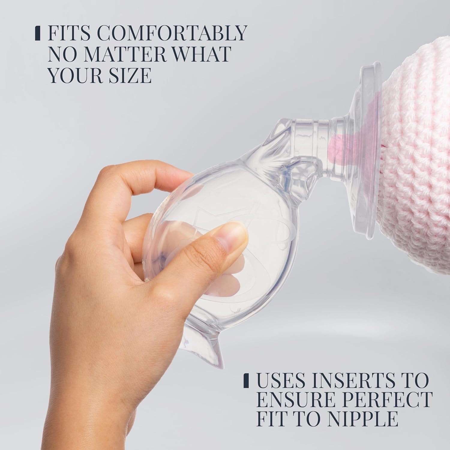 Save The Milk Silicone Manual Breast Pump + Lid + Cleaning Brush | Smaller 24mm Flange Size for Pain-Free Nipple Suction (Customisable) | 4.5 fl oz / 133 ml | BPA-Free, Food-Grade Silicone