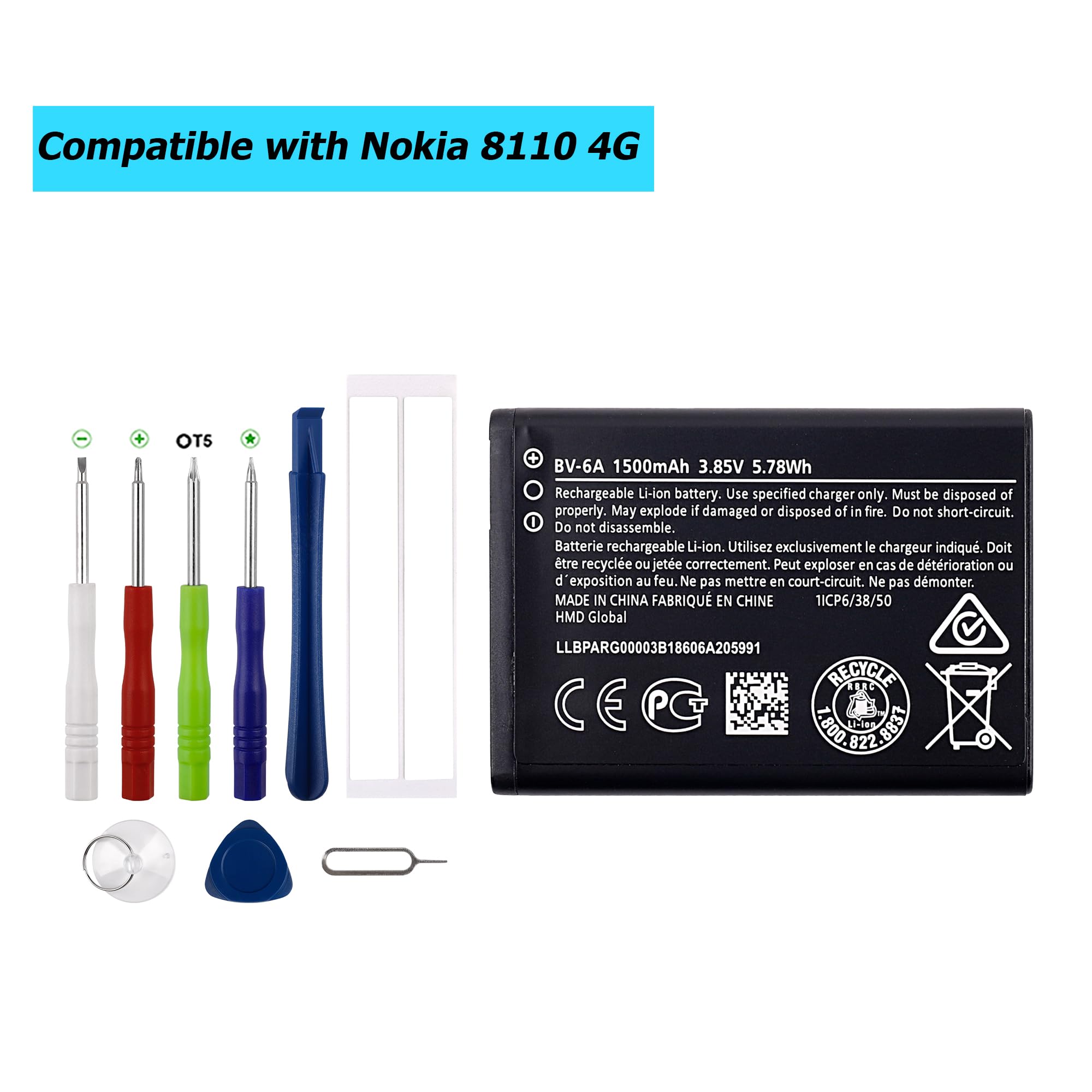 Batterie Li-Ion 600mAh pour Nokia 2360, 2760, 6111, 7370, N76 - VHBW