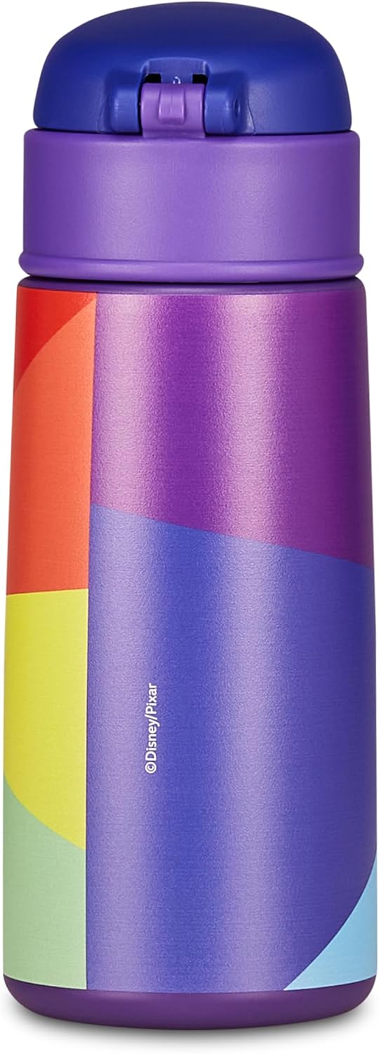 Seven Inside Out 2 Thermos Flask, Purple, Temperature Preservation up to 24 Hours, Water Bottle for Nursery, Primary School and Leisure, Girls, Purple, Taglia Unica, Modern