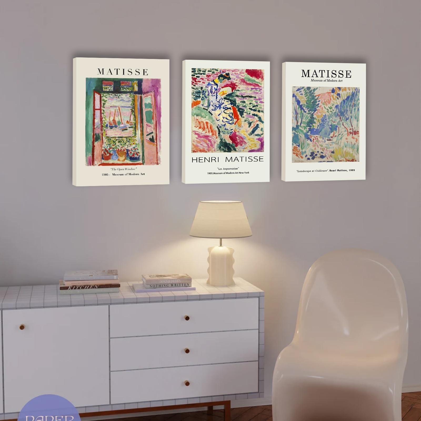 Henri Matisse Wandbilder-Set, 3er Leinwand-Drucke – 40x60 Cm, ästhetisch & Farbecht
