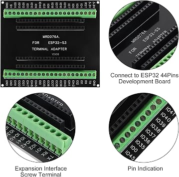 3Set ESP32-S3 N16R8 Kit with 16MB Flash 8MB PSRAM ESP32 S3 Expansion Boards Terminals Compatible with Arduino IDE MicroPython