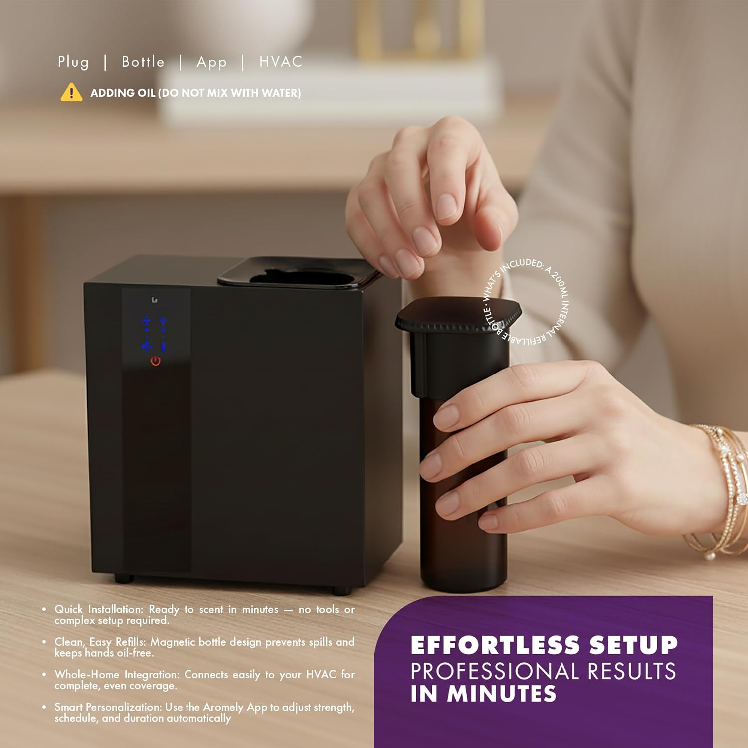 Smart Bluetooth HVAC Scent Diffuser - Whole Home & Commercial Aroma System, Waterless Aromatherapy, Ideal for Whole House and Office Scenting, App Controlled Perfect Aroma Diffuser Up to 1,800 SQFT - Image 6