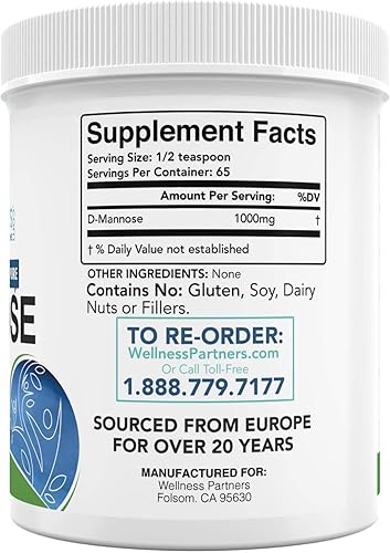 Miniatura 2 de Ahora nuevo UTI-Slip D Manosa No GMO Fuente Orgánica Polvo 2.29 oz Frasco